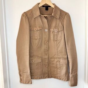 Marc Jacob’s Cotton Canvas Puffed Sleeve Jacket Women’s LARGE 8 10 EUC